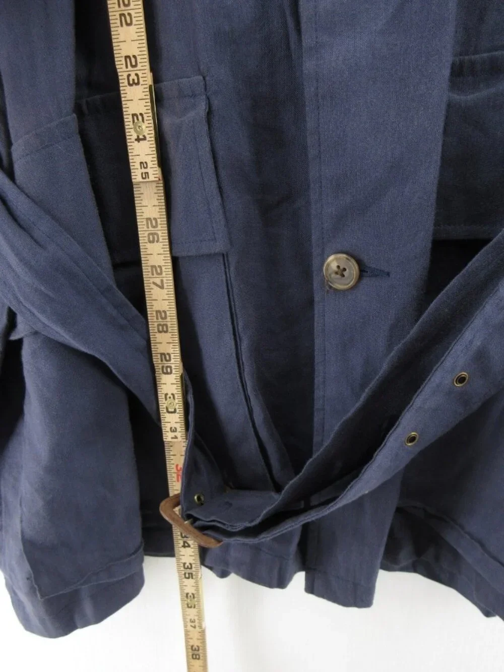 VTG Polo Ralph Lauren Jacket XL Linen Safari Coat Field Belted 90s